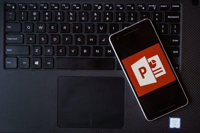 utilisation d'un logiciel de diaporama de présentation