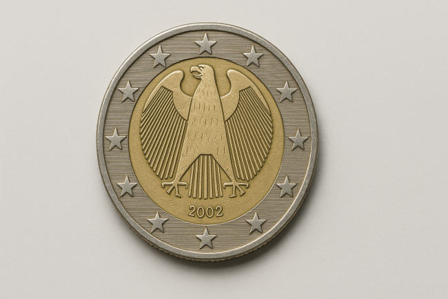 pièce de 2 euros avec aigle