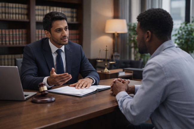 avocat laissant tomber son client