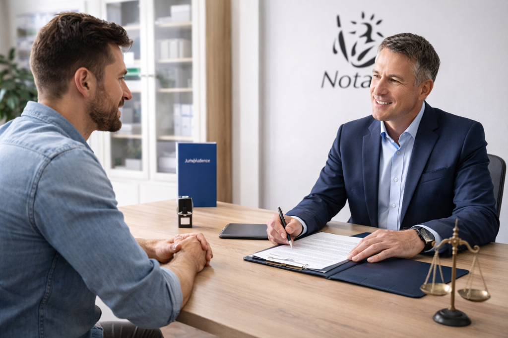 entrepreneur chez le notaire