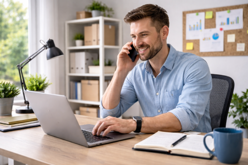entrepreneur à son domicile